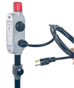 Liquid level alarm with power cord
